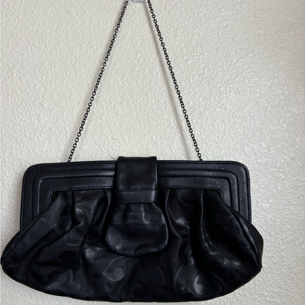 Sabina Black Clutch with Chain Strap
